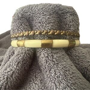 Vintage Brass Bangle Bracelet Set